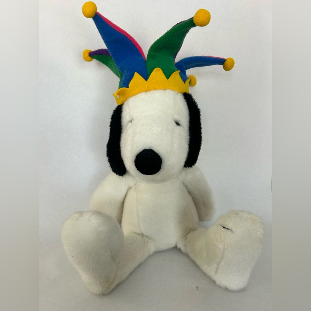 Y2K Peanuts Official Collector's Snoopy w/ Jester‎ Hat 20" Plush Macy Exclusive